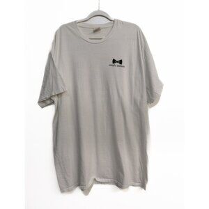 Port & Company Mens White Cotton T Shirt Graphic Logo Crew Neck Short Sleeve 2XL